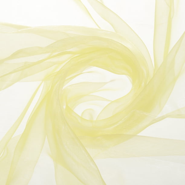 Tela de organza iridiscente, 2 yardas x 59 pulgadas, tela sólida brillante para bodas, cortinas, disfraces, fondo fotográfico, degradado amarillo
