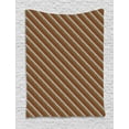 thumbnail image 1 of Khaki Stripe Tapestry, Tribal Theme Abstract Jungle Plants Motif Pattern, Wall Hanging for Bedroom Living Room Dorm Decor, 40W X 60L Inches, Dark Khaki Cinnamon Beige Charcoal Grey, by Ambesonne, 1 of 2