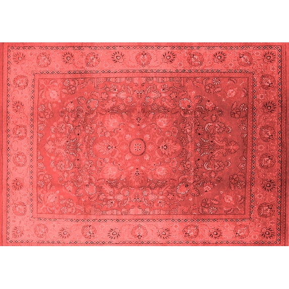 Ahgly Company Indoor Rectangle Oriental Red Traditional Area Rugs, 6' x 9'