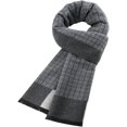 thumbnail image 1 of LinYooLi Classic Plaid Scarf for Men Warm Cashmere Feel Soft Long Scarves Retro Fashion Checked Shawl Wraps Winter Fall, 1 of 2