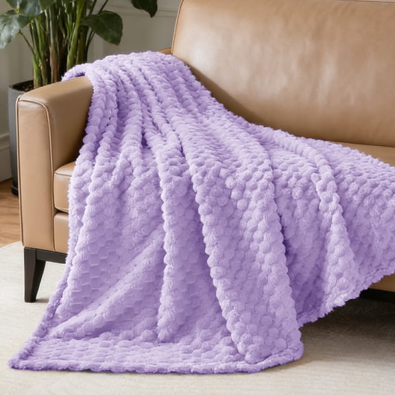 SoComfy by Bedelite Fleece Throw Blanket for Couch & Bed - 3D Jacquard Decorative Blanket, Super Soft and Cozy Warm Fuzzy Blanket All Seasons Suitable