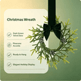 thumbnail image 4 of Mini Christmas Cabinet Wreath with Green Bow, 10.2 Inch Farmhouse Artificial Christmas Wreath, Rustic Pinecone Hanging Ornament for Kitchen, Window, Wall & Front Door Holiday Decor, 4 of 4