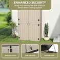 thumbnail image 2 of Wooflex 6.7 ft Tall Garage Cabinet with Lockable Double Doors, Resin Storage for Cleaning Supplies, Vacuums, Portable Household Organizer, Woodgrain Brown, 2 of 10