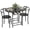 Black, variant on BarefHaven Dining Table for 2, 3 Piece Round Table & Chair Set, White & Black