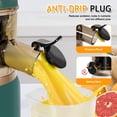 thumbnail image 3 of CAYNEL Compact and Portable Cold Press Juice, Masticating Slow Juicer with 1.77” Extra Wide Inlet Funnel,Green, 3 of 12