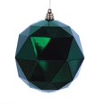 thumbnail image 1 of 6 in. Emerald Shiny Geometric Christmas Ornament Ball - 4 per Bag, 1 of 1