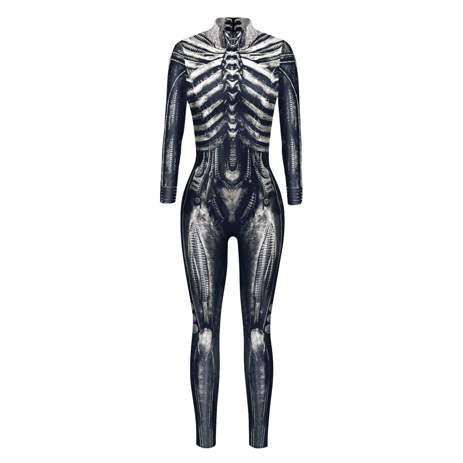 Halloween Sexy Skeleton Bodysuit Ccostumes For Unisex 3d Pattern Skinny Jumpsuit 信託 