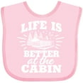 thumbnail image 3 of Inktastic Life is Better at The Cabin with Trees and Moon Boys or Girls Baby Bib, 3 of 4