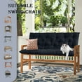 thumbnail image 3 of XXLYY Three Seat Swing Replacement Cushions, Porch Swing Cushions, Thickened Waterproof Polyester Fabric Bench Cushion with Ties, Replacement Cushion for Outdoor Patio Swing, 3 of 7