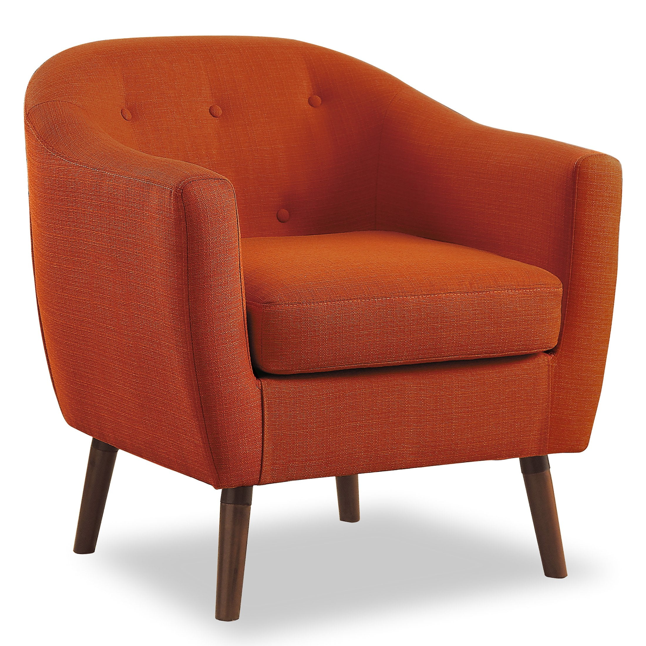 OakvillePark Vesper Fabric Upholstered Accent Chair, Orange