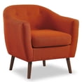 thumbnail image 2 of OakvillePark Vesper Fabric Upholstered Accent Chair, Orange, 2 of 7