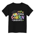 thumbnail image 4 of MIXUE Toddler Girls Tops & T-Shirts Summer Cute Letter Print Round Neck Short Sleeve Casual Comfortable Back To School Pullover Tshirts Activewear,Black,3-4 Years, 4 of 4