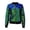 Green, variant on Fiaer Womens Baseball Jackets Sequin Oversized Full Zip up Sweatshirts Casual Long Sleeve Loose Fit Trendy Tops Multicolour XL