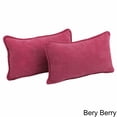 thumbnail image 1 of Porch & Den  Blaze River Microsuede Lumbar Throw Pillows (Set of 2) Bery Berry, 1 of 5