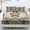 Beige-Boho Mandala Paw, variant on Kuiaobaty 3 Pcs Sheet Set Deep Pocket Fitted Sheet and Pillowcase Set Breathable Stretchable Bed Sheets Set Twin Size, Boho Mandala Print