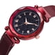 thumbnail image 5 of Reloj de pulsera de cuarzo con correa de malla y esfera redonda para mujer (rojo), 5 of 5