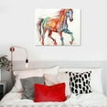 thumbnail image 4 of PIKWEEK Horse Wall-Art For Bedroom - Red Wall Decor - Graffiti Canvas Wall Art Living Room Large Animal Poster Ready To Hang, 4 of 4