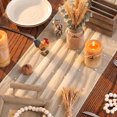 thumbnail image 3 of Sm:)e Pearl Beige Gauze Table Runner 120 Inch 10FT, Table Decor for Wedding Anniversary Birthday Outdoor Home Party Table, 3 of 5