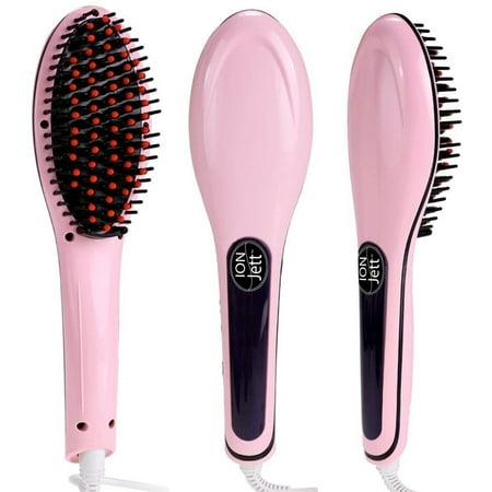 New Ceramic Straightening Iron Hair Straightener Brush Hair Styling Tool-