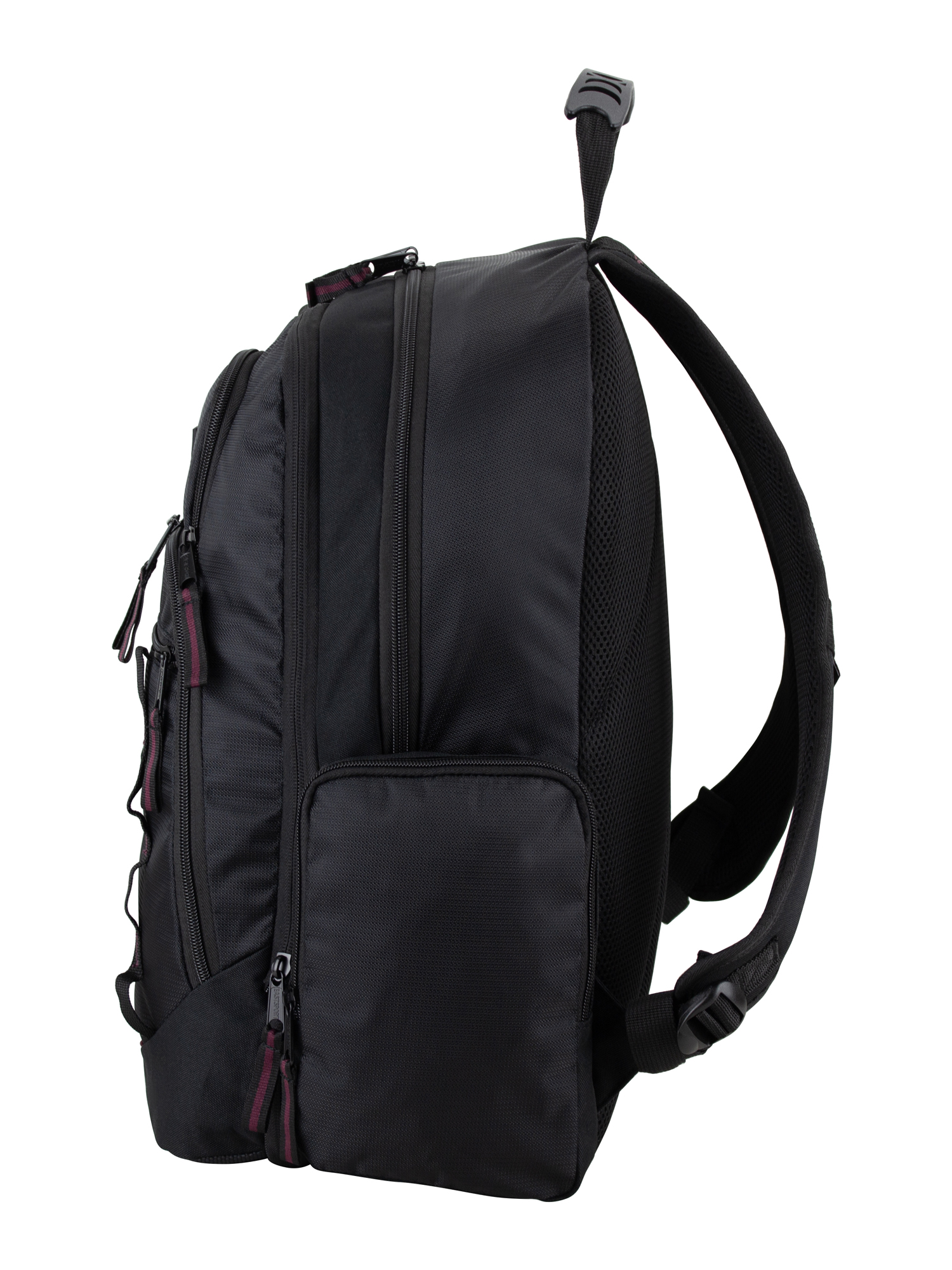 Eastsport Unisex Diamond Expandable Recycled Backpack, Black/Fig Pop