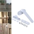 thumbnail image 1 of Window Handles with Lock Handle Window Hardware Casement Hand Door Accessories Universal Locking Handle White Right, 1 of 8
