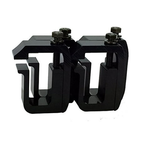 Truck Bed Caps For Ford G-1 Clamp for Truck Cap, Camper Shell, Topper on a Short Bed Pickup Truck - Black Powder Coated (set of 4) ()