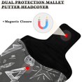 thumbnail image 3 of Haosy Sketches Numbers and Character Golf Mallet Putter Cover Strong Magnetic Leather Golf Club Headcover Closure, 3 of 7