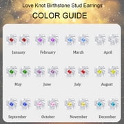APSVO 18K White Gold Plated Stud Earrings for Women Girls CZ S925 Sterling Silver Post April Birthstone Earrings with Crystal Birthday Graduation Jewelry Gifts Teen Her Mom Kids Ideas