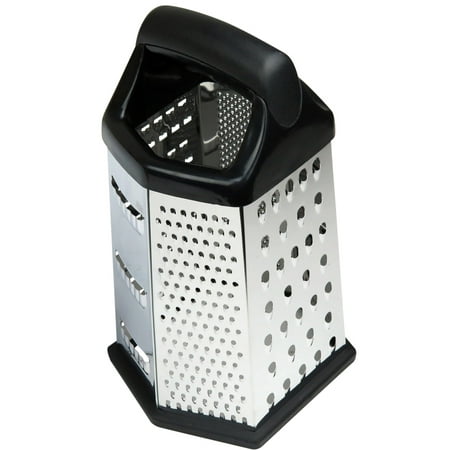 Evelots Cheese Grater Vegetable Slicer Stainless Steel, 6 Sided, 9.5