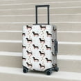 thumbnail image 5 of Uemuo Dachshund Dog Printed Washable Luggage Cover - Fashion Suitcase Protector Fits 18-32 Inch Luggage -, 5 of 9