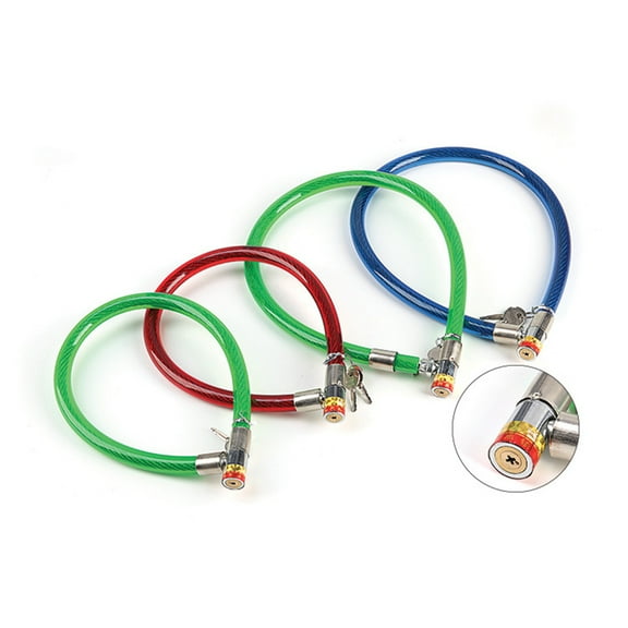 COOPHYA 1Pack Heavy Duty Cable Lock for Bicycles and Grills with Copper Key Core