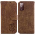 thumbnail image 2 of Compatible avec Samsung Galaxy S20 FE 4G/ 5G Embossé Mignon Tiger Étui Portefeuille à Rabat Porte-Cartes Étui, 2 of 5