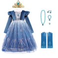 thumbnail image 2 of Disney Frozen 2 Elsa vestidos para niñas Anna Elsa disfraces princesa vestido de malla vestido de baile ropa de carnaval niños Snow Queen Elsa zhangyuxiang unisex, 2 of 2