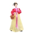 thumbnail image 3 of Muñeca Hanbok coreana, estatua femenina, juguete único, artesanía tradicional, figura coleccionable, muñeca asiática antigua para decoración de mesa. Estilo H, 3 of 8