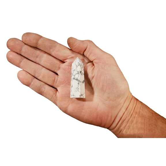 Kidz Rocks Howlite 2 1/2" Tower Raw Chakra Healing Crystal White Rock Mineral Specimen