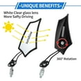 thumbnail image 4 of Unique Bargains 1 Set Motorcycle Rear View Mirrors Bar End Side Mirrors Mount Universal Adjustable Aluminum Alloy Plastic M10 M8 Prismatic Shape Black, 4 of 7