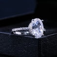 thumbnail image 3 of Anillo de compromiso con circonita cúbica de corte brillante de 4 quilates, declaración de propósito, aniversario, alto pulido que lo hace delicado y brillante., 3 of 5