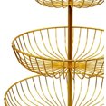 thumbnail image 4 of Fruit Basket 3 Tier Metal Fruit Cup Vegetable Fruit Bowl Fruit Cake Display Stand for Kitchen Table Decoration Fruit Wire Shelf Storage Rack for Cake Snacks Snack Sushi, 4 of 7