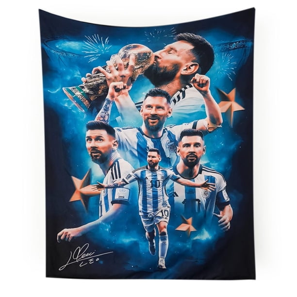 Tapiz NASKY Messi Copa del Mundo 90x120 cm Poliéster