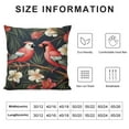 thumbnail image 6 of Nawypu  Red Birds Flower Xmas Throw Pillow Covers 2pcs Soft Square Cushion Covers for Couch Sofa Bedroom Living Room Decor Set of 2 Decorative Pillowcase, 6 of 6