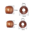 thumbnail image 4 of 100 piezas/lote de cuentas de madera natural de 9 a 11 mm para hacer joyas, cuentas de madera con agujeros grandes, accesorios para el cabello, pulseras y collares hechos a mano, 4 of 5