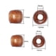 thumbnail image 4 of 100 piezas/lote de cuentas de madera natural de 9 a 11 mm para hacer joyas, cuentas de madera con agujeros grandes, accesorios para el cabello, pulseras y collares hechos a mano, 4 of 5