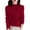 24#Deep Red, variant on Sweaters for Women Ladies Winter Fashion Warm Petite Mock Turtleneck Sweater Solid Color Long Sleeve Tops Casual Soft Lightweight Shirts Large
