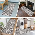thumbnail image 6 of Farmhouse Black Large Area Rugs for Bedroom Living Room, Soft Non Slip Carpet Bedside Rug, Vintage Flower Leaf Botanical Plant Rectangular Floor Cover Kitchen Accent Rug 2'x6' for Dining Room/Office, 6 of 9
