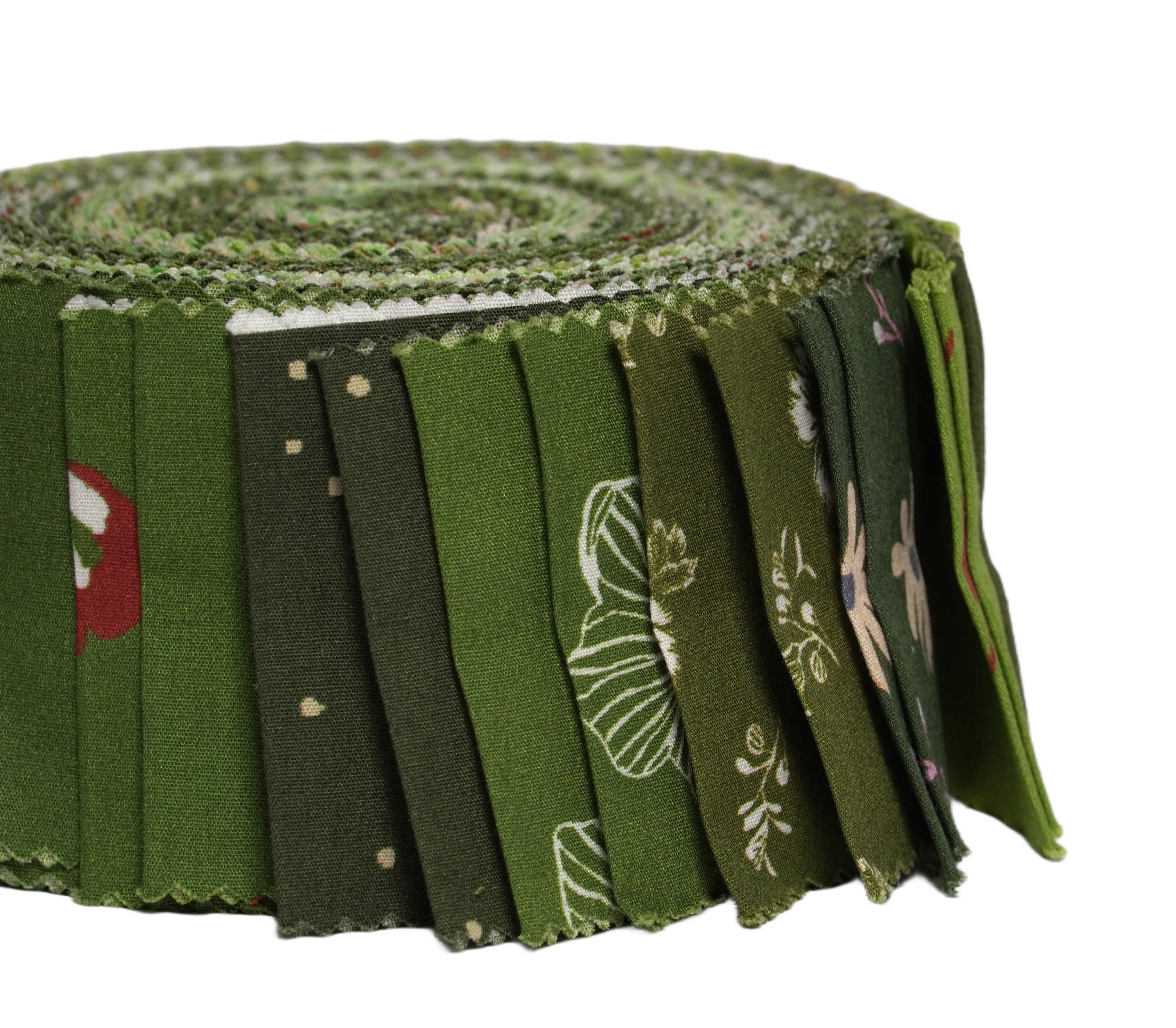 Soimoi 40Pcs Florals Print Cotton Precut Fabrics for Quilting Craft Strips 2.5 x 42 inches Jelly Roll