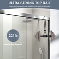 thumbnail image 5 of 56-60 in. W x 72 in. H Double Sliding Shower Door, Semi-frameless Bypass Bathroom Sliding Door with 1/4" (6mm) Tempered Glass for Walk-in Shower, Chrome 24D03-60CX, 5 of 16