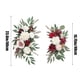 thumbnail image 3 of Flores de arco para boda (paquete de 2), rosas artificiales polvorientas para decoración de letreros de bienvenida y arcos florales para ceremonias y recepciones (rosas ruborizadas y blancas), 3 of 6