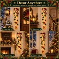 thumbnail image 7 of 47"Glowing Christmas Door Hanger, Lighted Christmas Door Hanger, Rustic Quilted Fabric Wreath, Merrycascade Light-Up Christmas Decoration, 7 Festive Light Designs, Vertical Display (Reindeer), 7 of 7