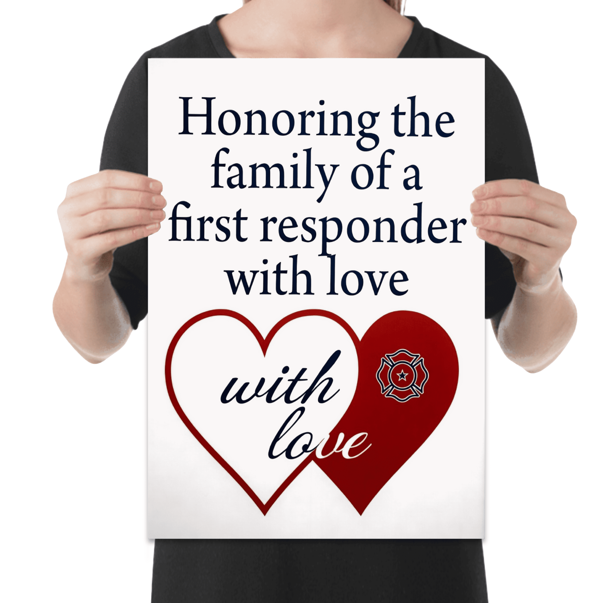 Honoring First Responder Families Art - Family Tribute Decor - 13x19 Poster Print