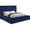 Blue, variant on Bliss Navy Velvet Queen Bed (3 Boxes)-Color: Navy Velvet, Style: Contemporary